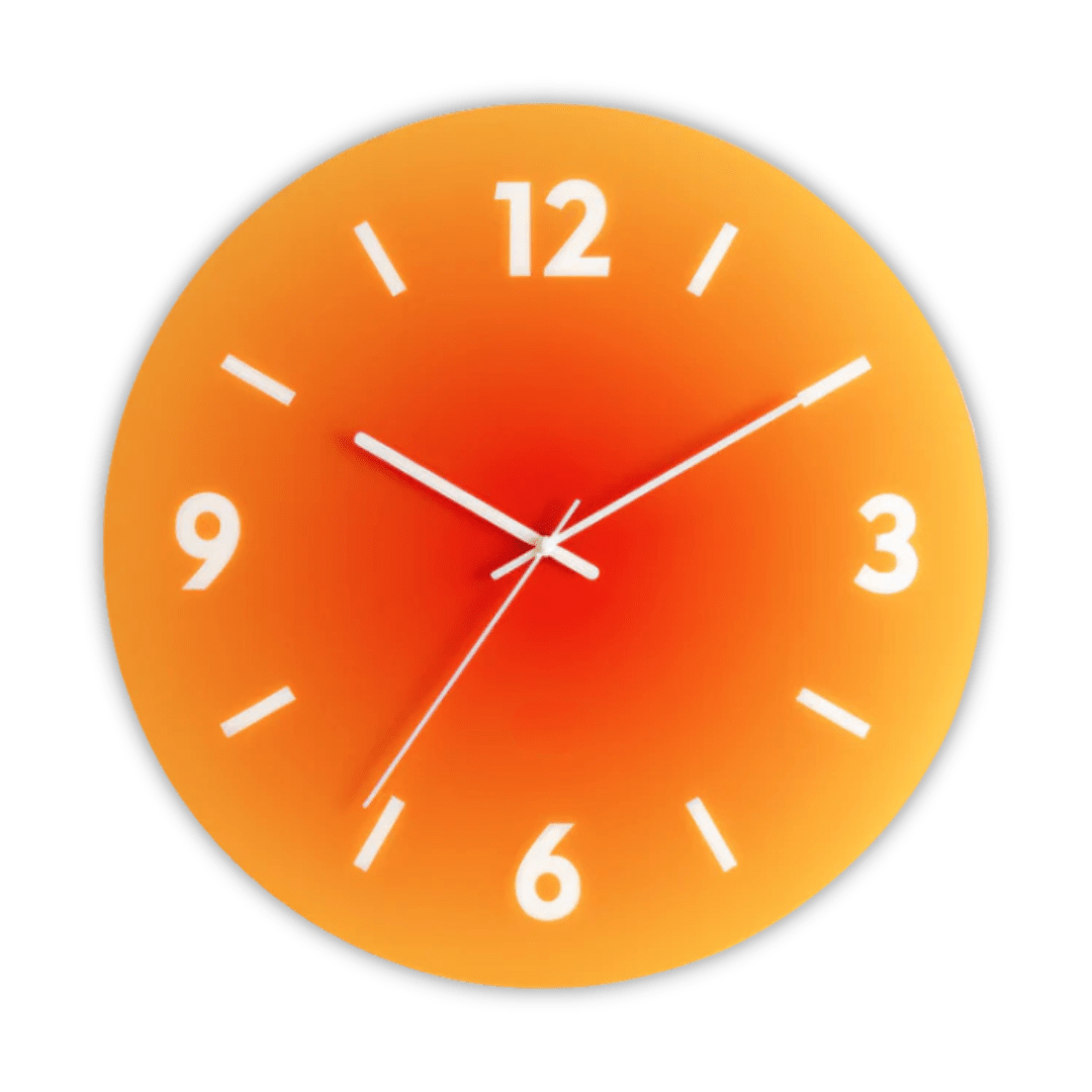 Sunset Glass Wall Clock | Modern Gradient Design - LivingLX