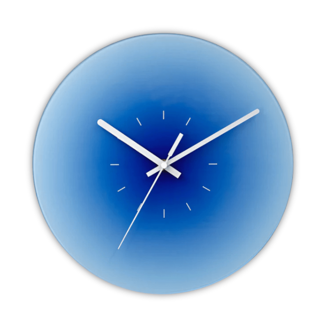 Sunset Glass Wall Clock | Modern Gradient Design - LivingLX