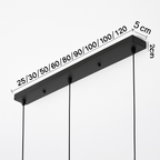 Linear Ceiling Canopy for Pendant Lights | 1 to 5 Hole Rectangular Base