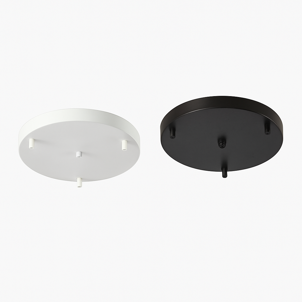 Round Ceiling Canopy for Pendant Lights | 1 to 5 Hole Base Plate