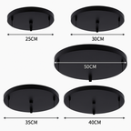 Round Ceiling Canopy for Pendant Lights | 1 to 5 Hole Base Plate