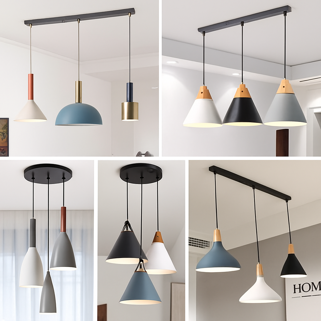 Round Ceiling Canopy for Pendant Lights | 1 to 5 Hole Base Plate