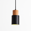 Pico Wood & Aluminum Cylinder Pendant | Mini Kitchen Island Light