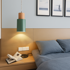 Pico Wood & Aluminum Cylinder Pendant | Mini Kitchen Island Light