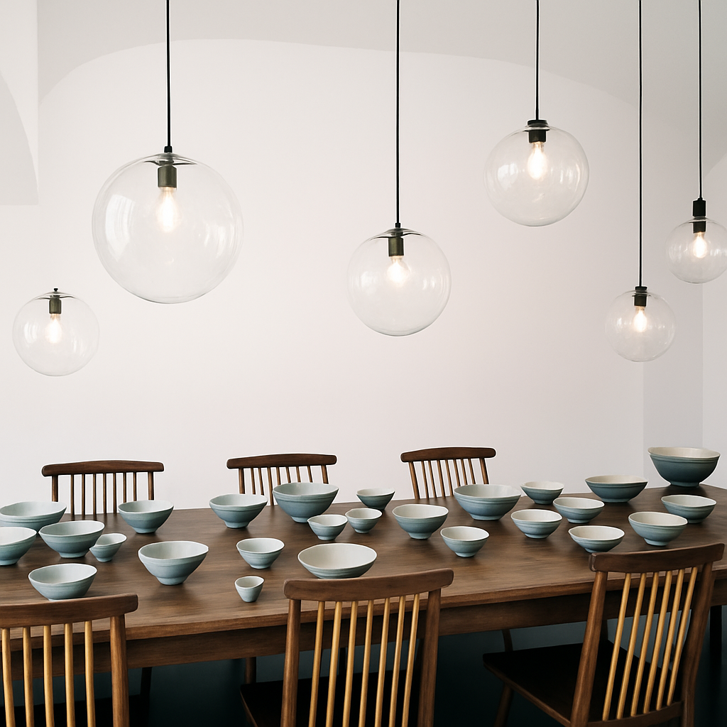 Luna Glass Globe Pendant Light | Rose Gold or Black