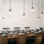 Luna Glass Globe Pendant Light | Rose Gold or Black