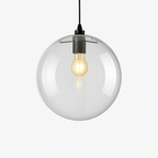 Luna Glass Globe Pendant Light | Rose Gold or Black
