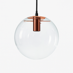 Luna Glass Globe Pendant Light | Rose Gold or Black