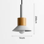 Window Wood & Metal Pendant Light | Colorful Mini Kitchen Island & Bedroom Hanging Lamp (3 Shapes)