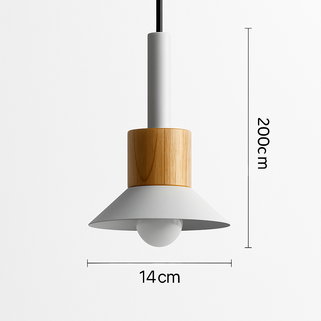Window Wood & Metal Pendant Light | Colorful Mini Kitchen Island & Bedroom Hanging Lamp (3 Shapes)