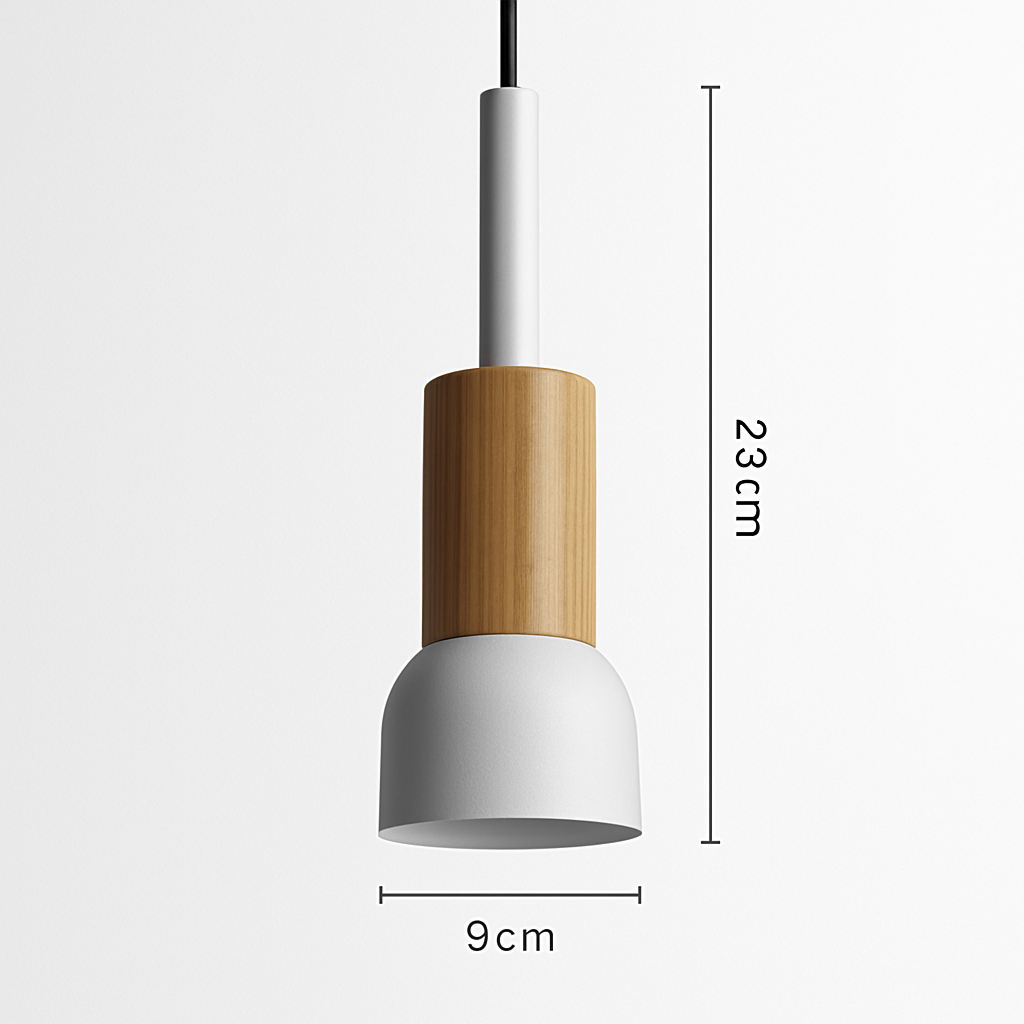 Window Wood & Metal Pendant Light | Colorful Mini Kitchen Island & Bedroom Hanging Lamp (3 Shapes)
