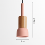 Window Wood & Metal Pendant Light | Colorful Mini Kitchen Island & Bedroom Hanging Lamp (3 Shapes)