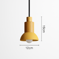 Window Wood & Metal Pendant Light | Colorful Mini Kitchen Island & Bedroom Hanging Lamp (3 Shapes)