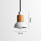 Window Wood & Metal Pendant Light | Colorful Mini Kitchen Island & Bedroom Hanging Lamp (3 Shapes)