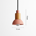 Window Wood & Metal Pendant Light | Colorful Mini Kitchen Island & Bedroom Hanging Lamp (3 Shapes)