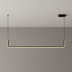 Hang Modern Linear LED Pendant Light | Dimmable Black or Gold Kitchen Island & Dining Table Light
