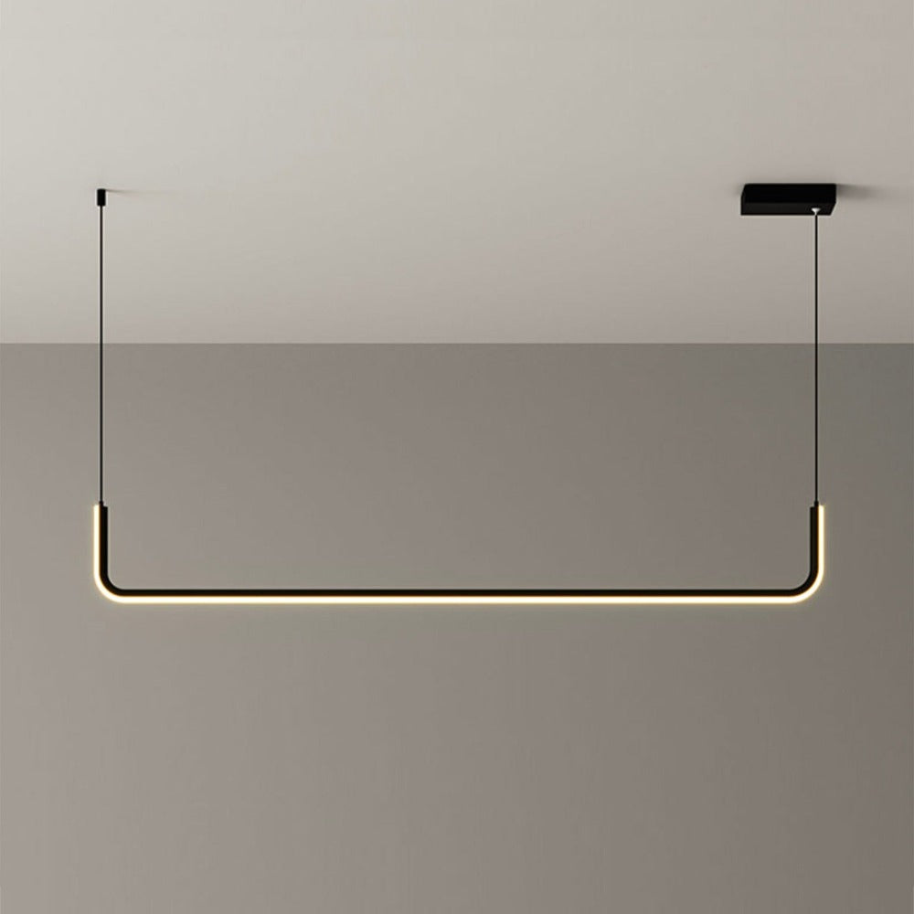 Hang Modern Linear LED Pendant Light | Dimmable Black or Gold Kitchen Island & Dining Table Light
