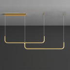Hang Modern Linear LED Pendant Light | Dimmable Black or Gold Kitchen Island & Dining Table Light