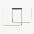 Hang Modern Linear LED Pendant Light | Dimmable Black or Gold Kitchen Island & Dining Table Light