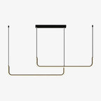 Hang Modern Linear LED Pendant Light | Dimmable Black or Gold Kitchen Island & Dining Table Light