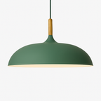Sola Wood & Aluminum Pendant Light | Wide Colorful Shade