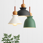 Nordic Metal Pendant Light | Colorful Industrial Kitchen Island & Dining Room Hanging Lamp (3 Shapes)