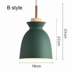 Nordic Metal Pendant Light | Colorful Industrial Kitchen Island & Dining Room Hanging Lamp (3 Shapes)
