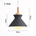 Nordic Metal Pendant Light | Colorful Industrial Kitchen Island & Dining Room Hanging Lamp (3 Shapes)