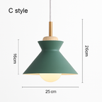 Nordic Metal Pendant Light | Colorful Industrial Kitchen Island & Dining Room Hanging Lamp (3 Shapes)