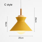 Nordic Metal Pendant Light | Colorful Industrial Kitchen Island & Dining Room Hanging Lamp (3 Shapes)