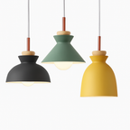 Nordic Metal Pendant Light | Colorful Industrial Kitchen Island & Dining Room Hanging Lamp (3 Shapes)