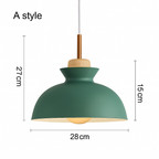 Nordic Metal Pendant Light | Colorful Industrial Kitchen Island & Dining Room Hanging Lamp (3 Shapes)
