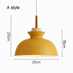 Nordic Metal Pendant Light | Colorful Industrial Kitchen Island & Dining Room Hanging Lamp (3 Shapes)