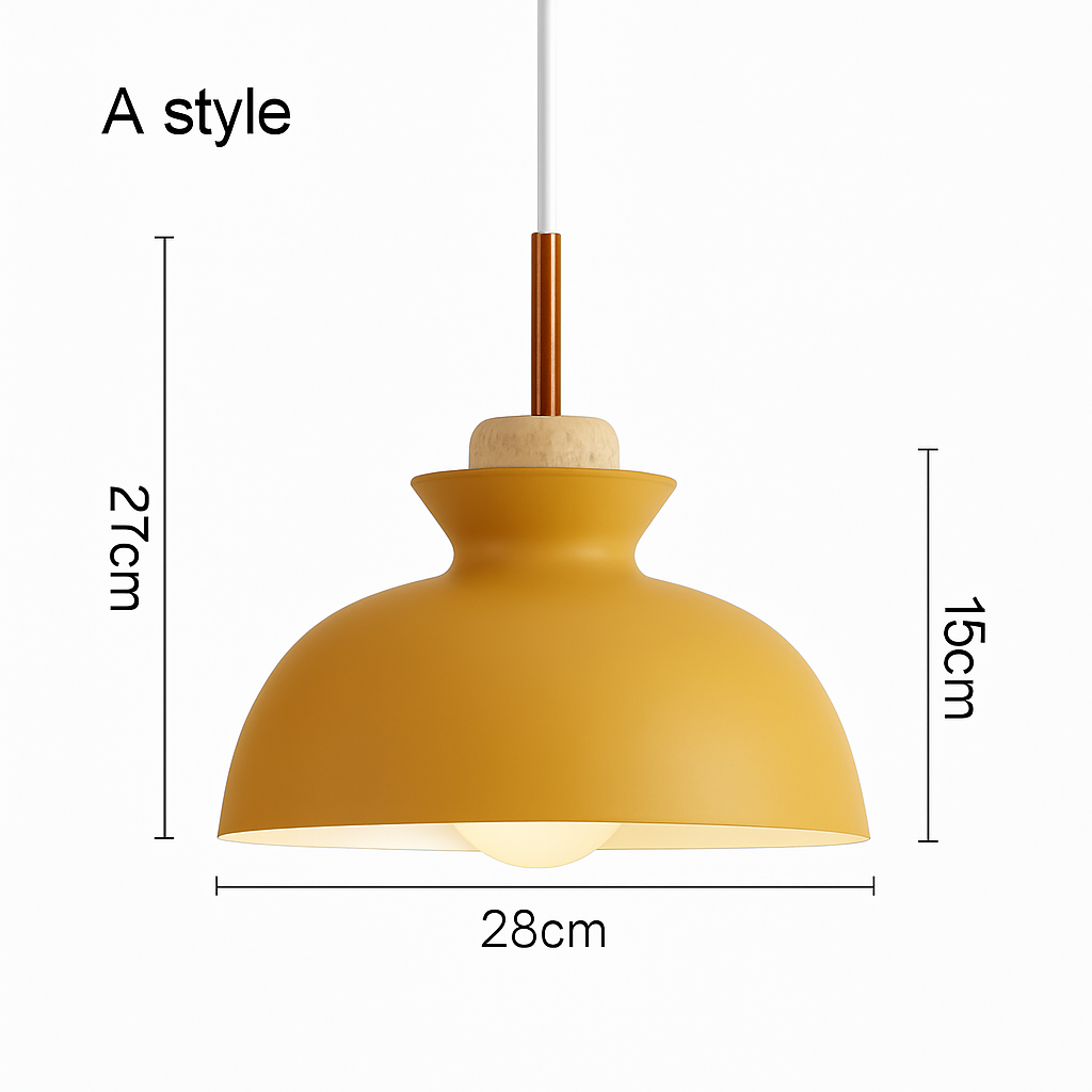 Nordic Metal Pendant Light | Colorful Industrial Kitchen Island & Dining Room Hanging Lamp (3 Shapes)