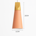 Nordic Colorful Metal & Wood Pendant Light | Cone and Dome Shades
