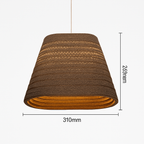 Japandi Paper Pendant Light | Brown Kraft Paper Hanging Lamp in 12 Shapes for Dining & Living Room