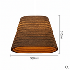 Japandi Paper Pendant Light | Brown Kraft Paper Hanging Lamp in 12 Shapes for Dining & Living Room