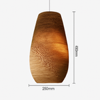 Japandi Paper Pendant Light | Brown Kraft Paper Hanging Lamp in 12 Shapes for Dining & Living Room