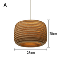 Japandi Paper Pendant Light | Brown Kraft Paper Hanging Lamp in 12 Shapes for Dining & Living Room