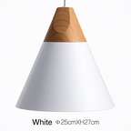 Cono Wood & Aluminum Cone Pendant Light | Modern Kitchen Island Lamp
