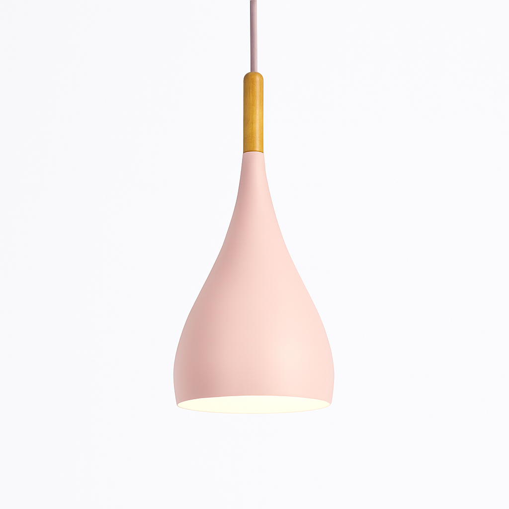 Stick Nordic Wood & Metal Pendant Light | Colorful Bar Hanging Lamp