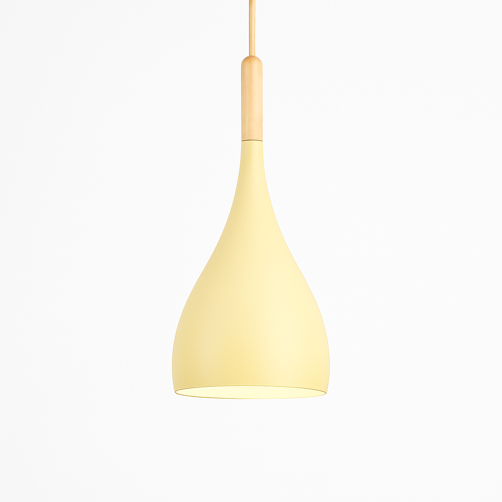 Stick Nordic Wood & Metal Pendant Light | Colorful Bar Hanging Lamp