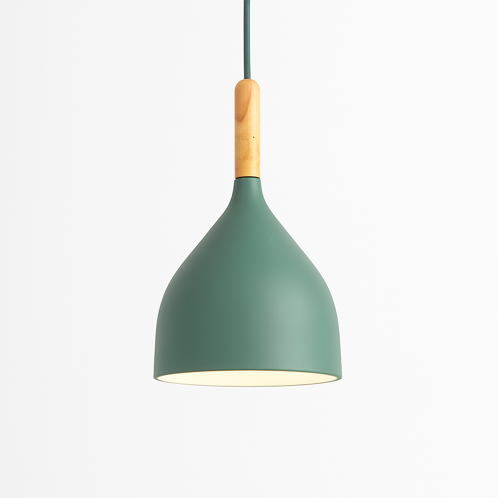 Stick Nordic Wood & Metal Pendant Light | Colorful Bar Hanging Lamp
