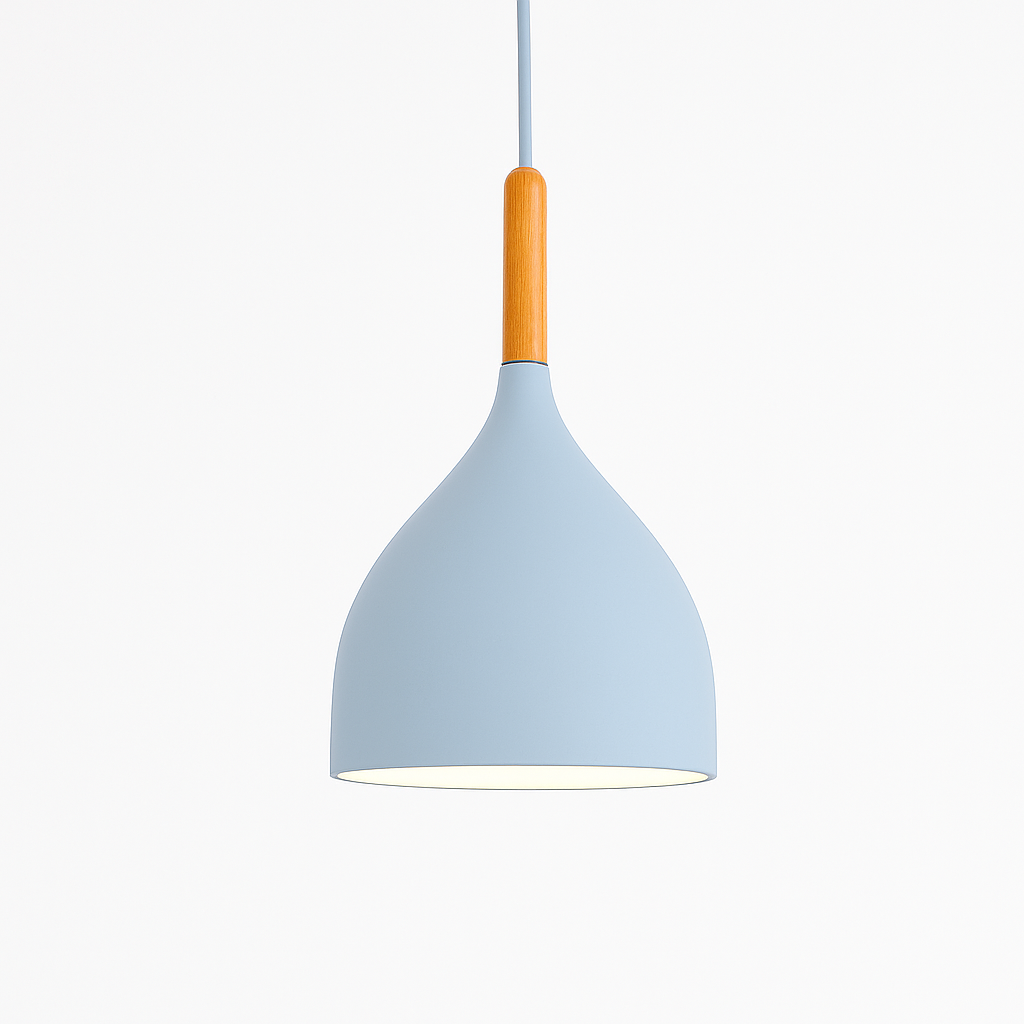 Stick Nordic Wood & Metal Pendant Light | Colorful Bar Hanging Lamp