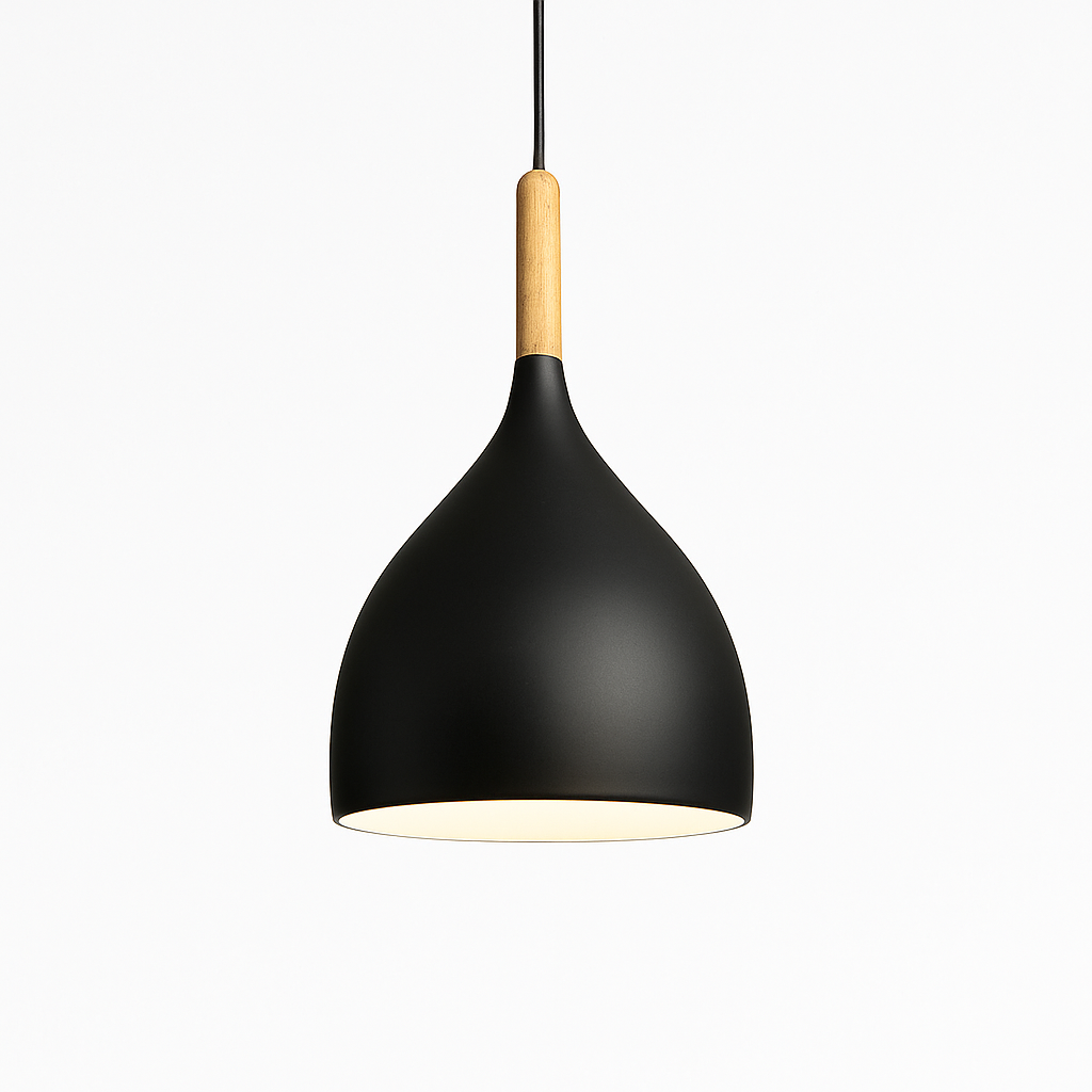 Stick Nordic Wood & Metal Pendant Light | Colorful Bar Hanging Lamp