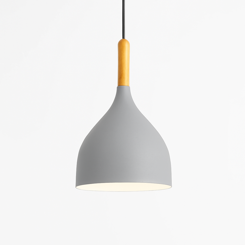 Stick Nordic Wood & Metal Pendant Light | Colorful Bar Hanging Lamp