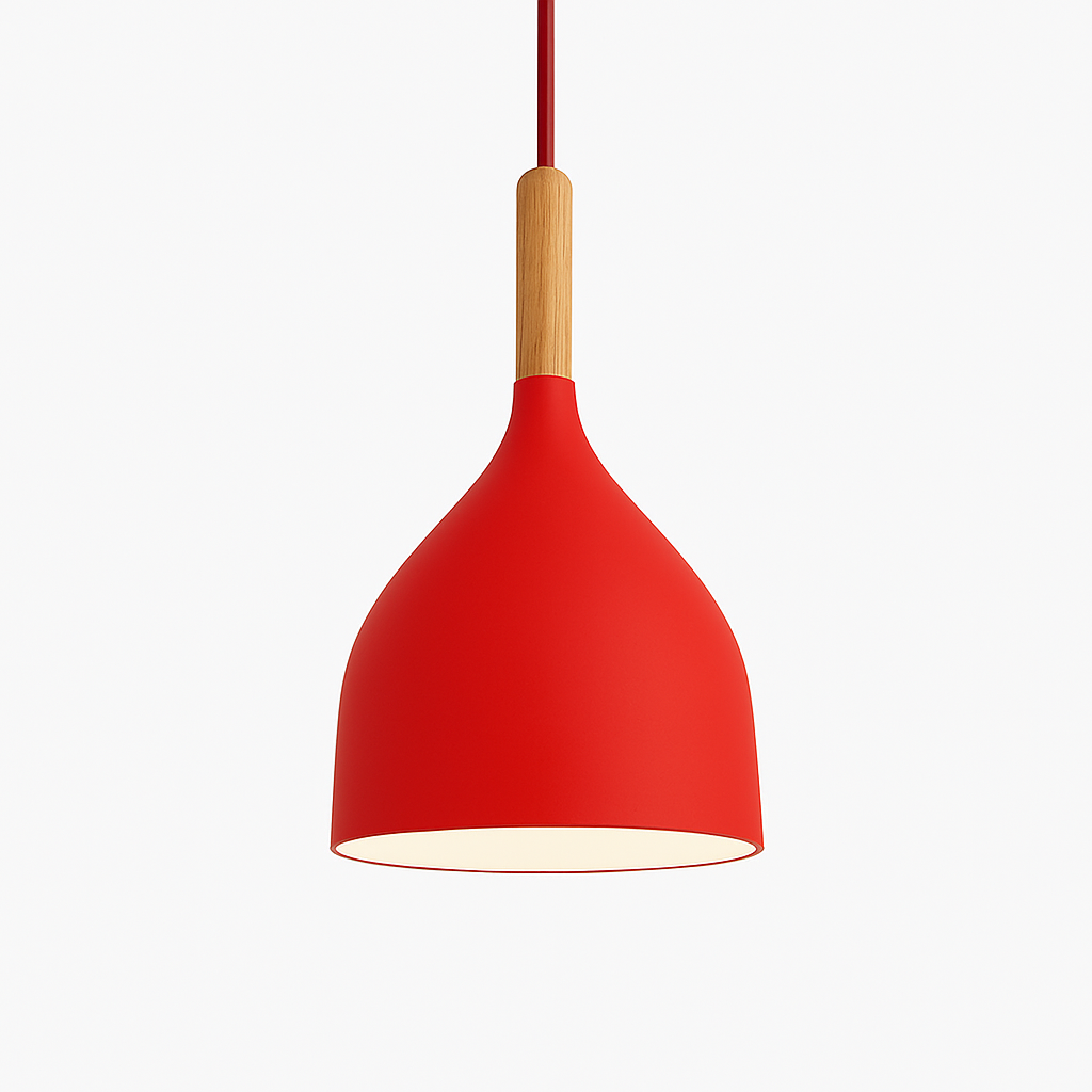 Stick Nordic Wood & Metal Pendant Light | Colorful Bar Hanging Lamp
