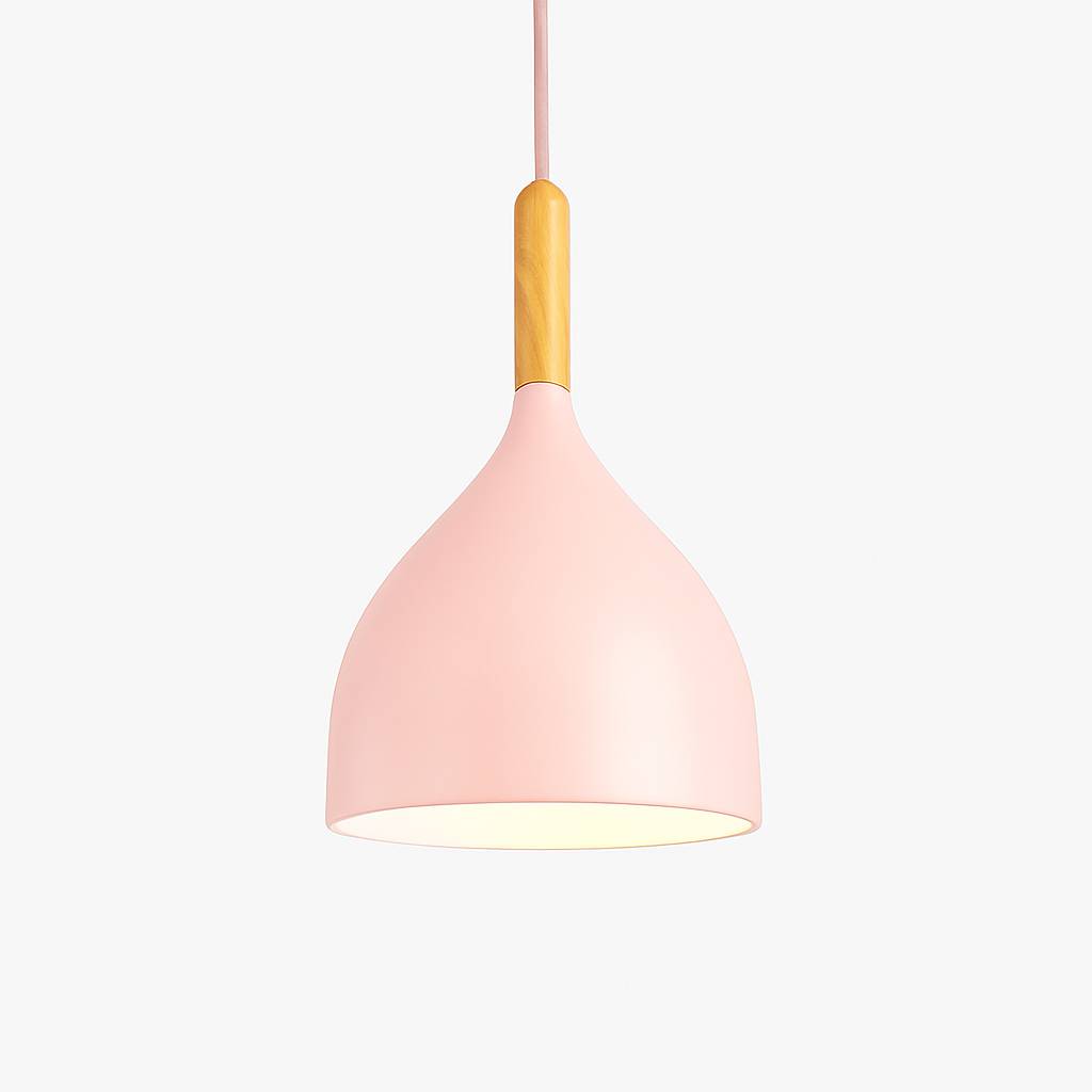 Stick Nordic Wood & Metal Pendant Light | Colorful Bar Hanging Lamp