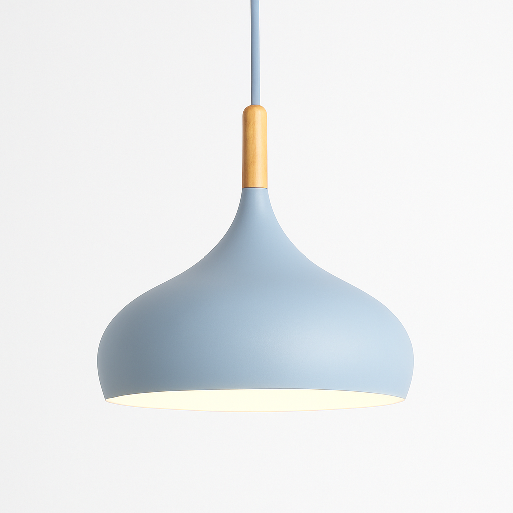 Stick Nordic Wood & Metal Pendant Light | Colorful Bar Hanging Lamp