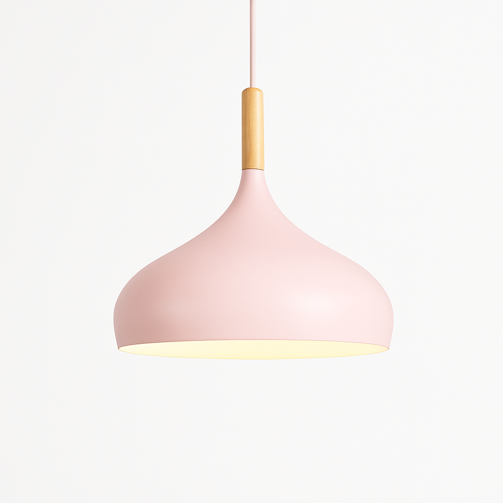 Stick Nordic Wood & Metal Pendant Light | Colorful Bar Hanging Lamp